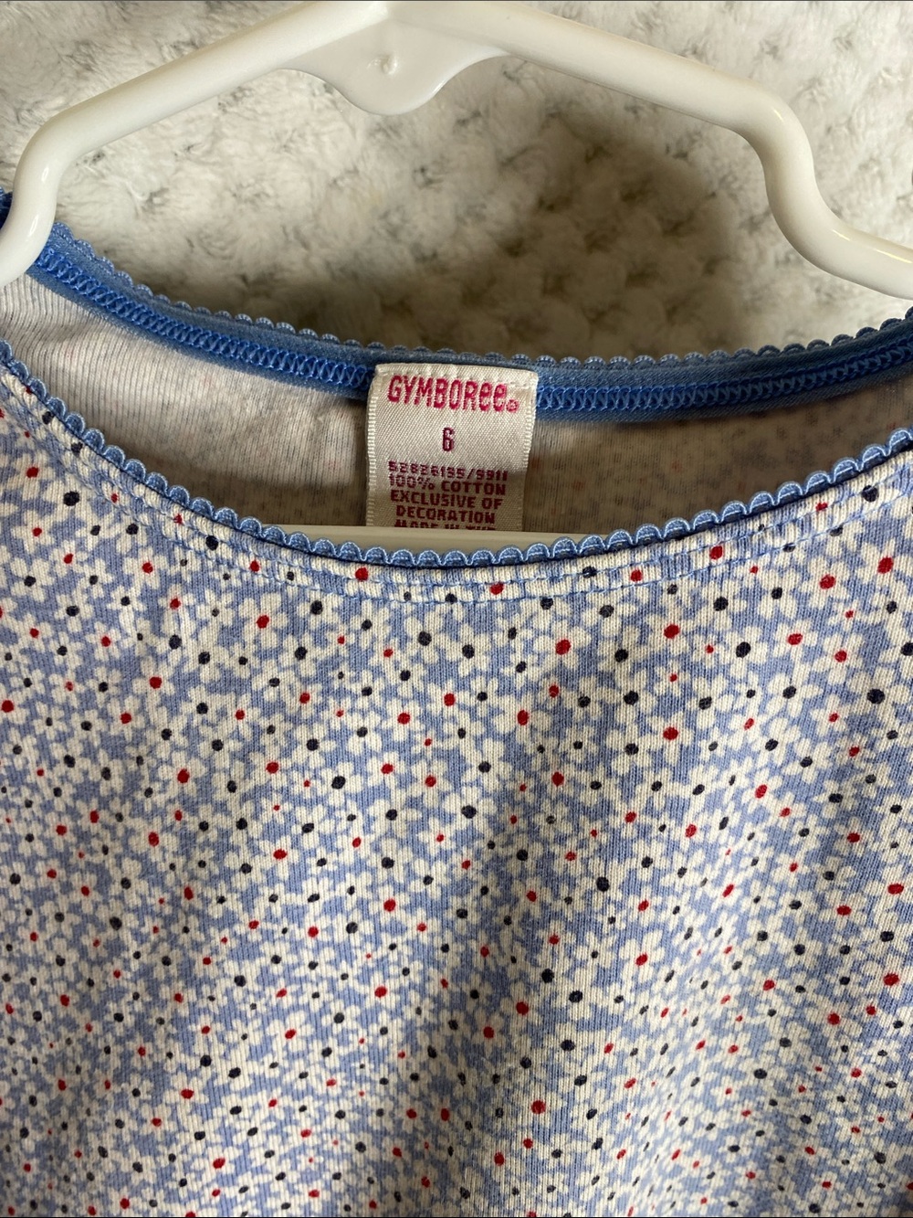 Vintage Gymboree Red white and blue floral top